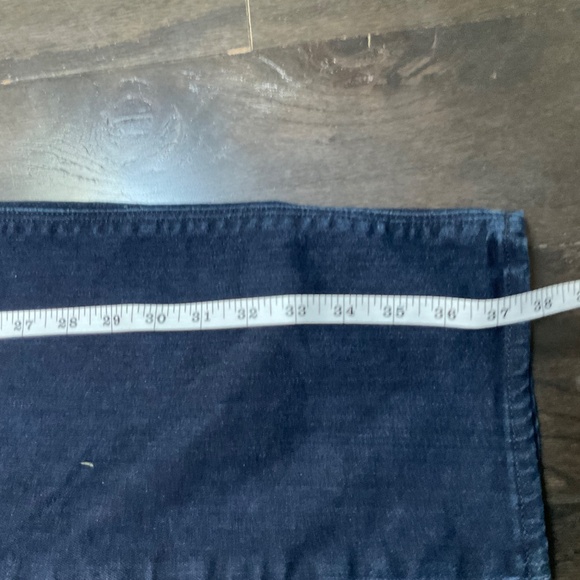 Express Cropped Straight High Rise Dark Denim Jeans - Picture 6 of 11